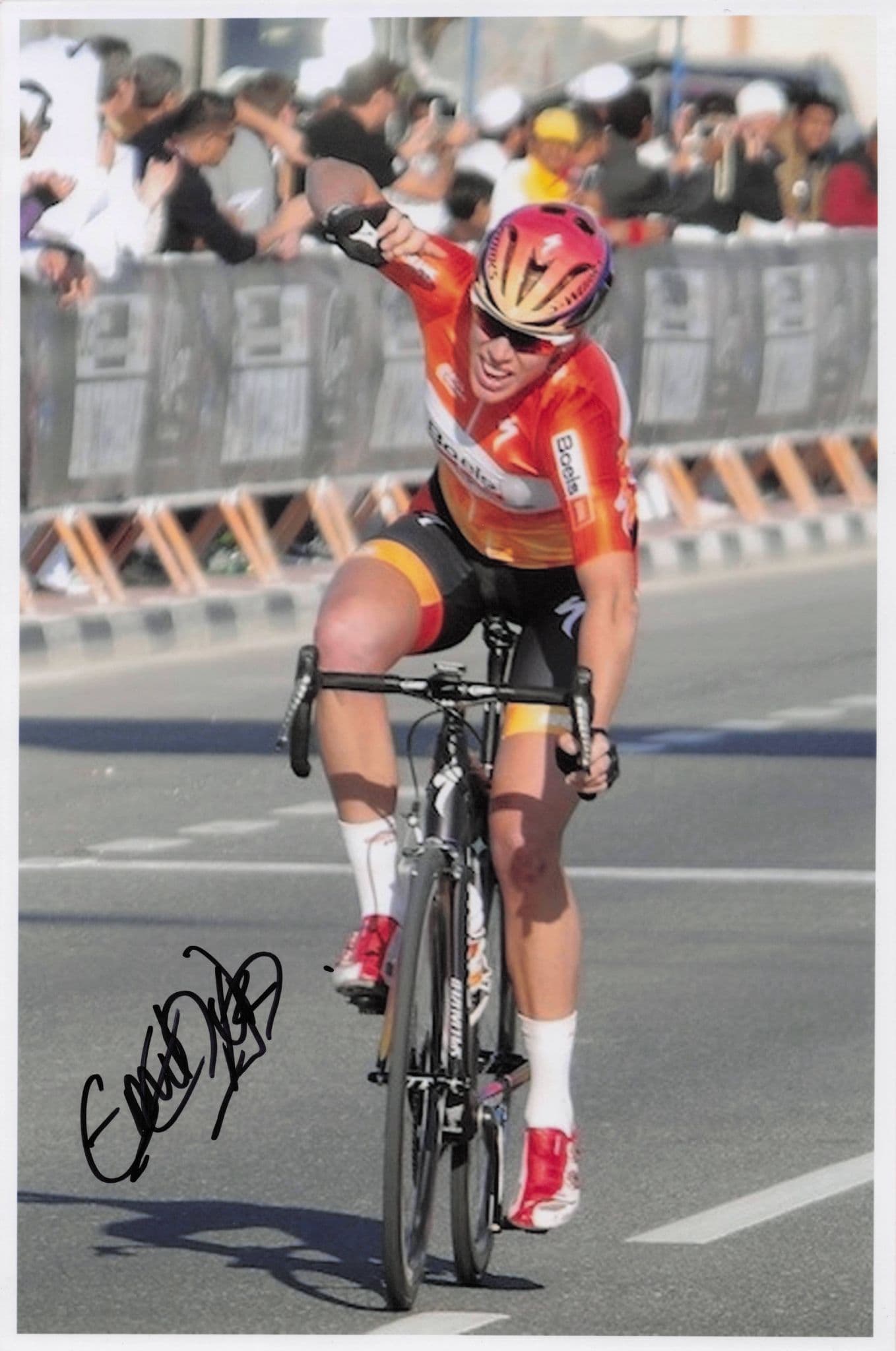 Maria Ellen Van Dijk Dutch Cyclist Race Victory 12x8 Hand Signed Photo