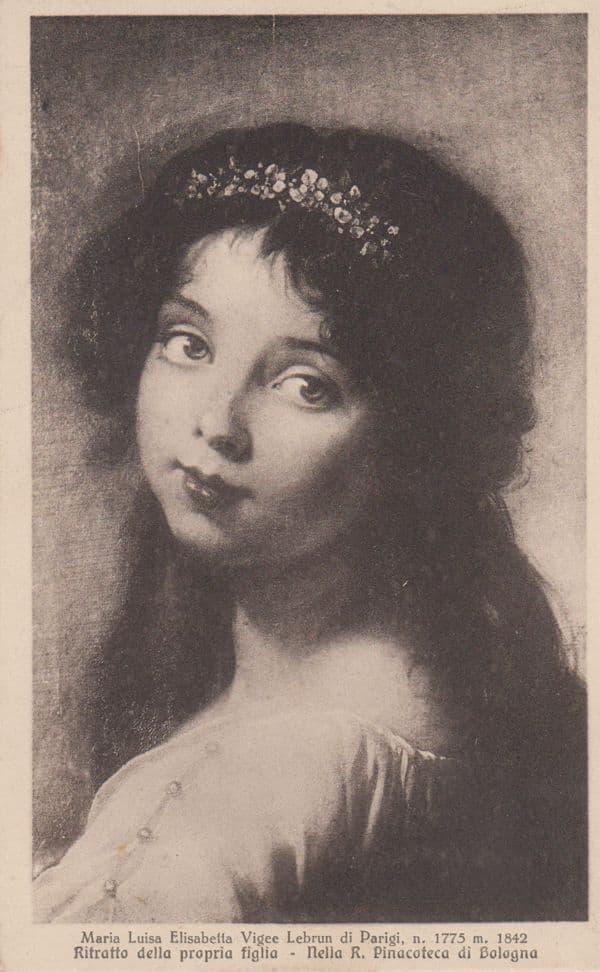 Maria Luisa Vigee Bologna Italian Portrait Antique Postcard