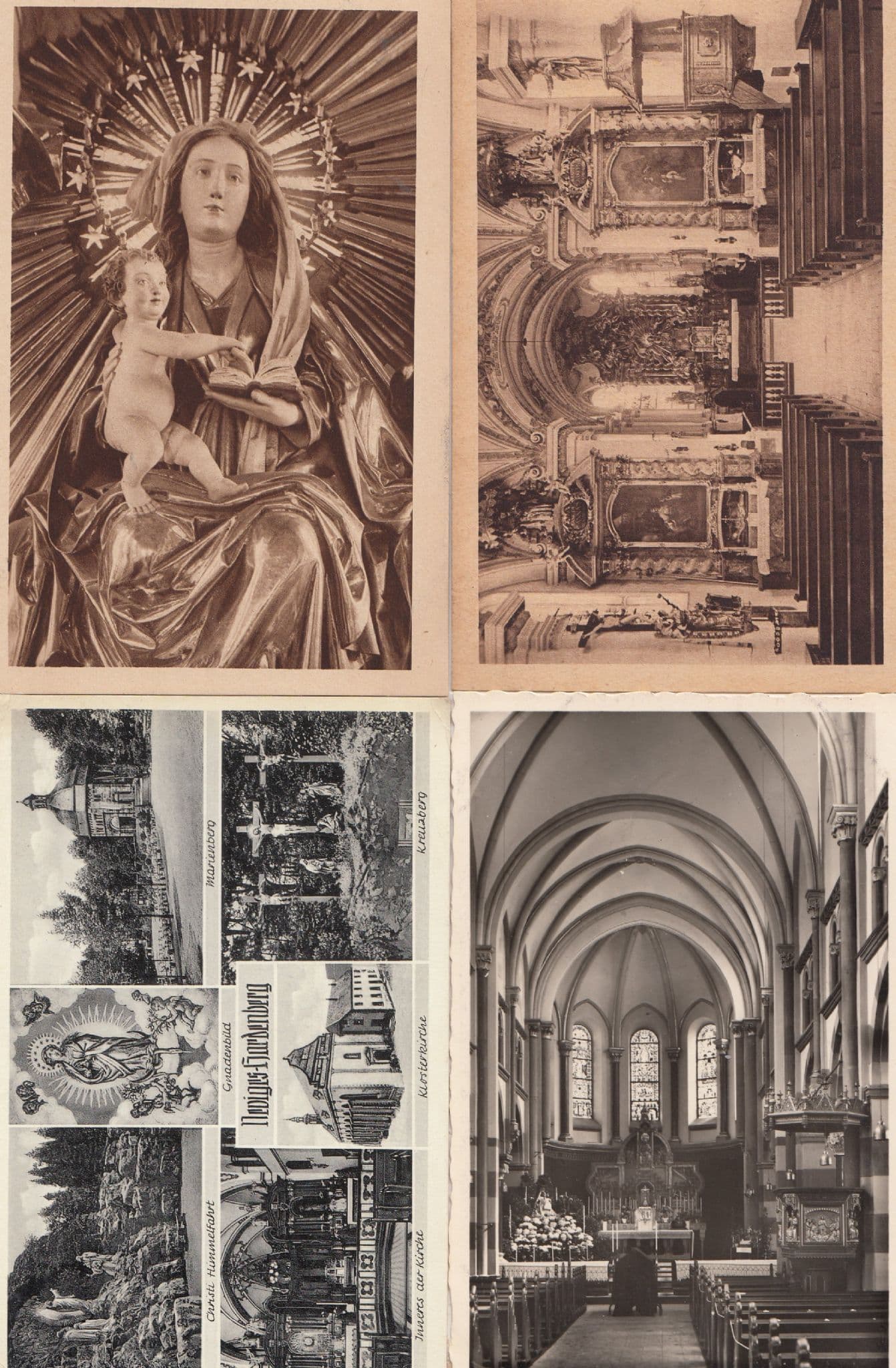 Maria Thalkirchen Gnadenbild Neviges Hardenberg 4x German Religious Postcard