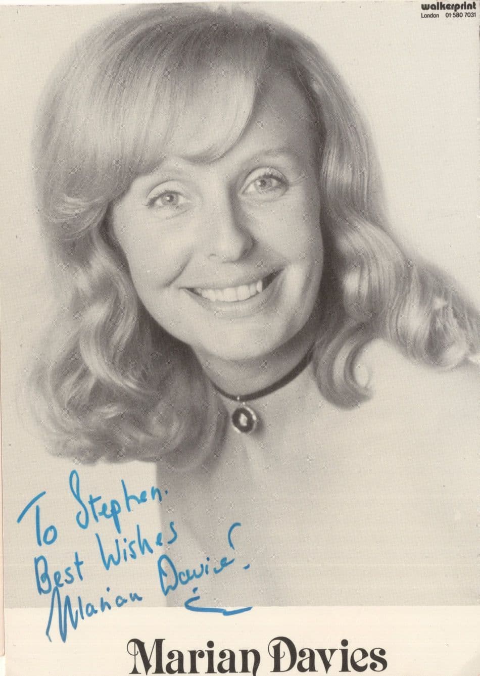 Marian Davies Ladybirds Des O'Connor Benny Hill Show Hand Signed Photo