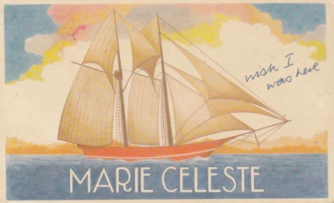 Marie Celeste Disaster Occult Ship Doomsday Postcard