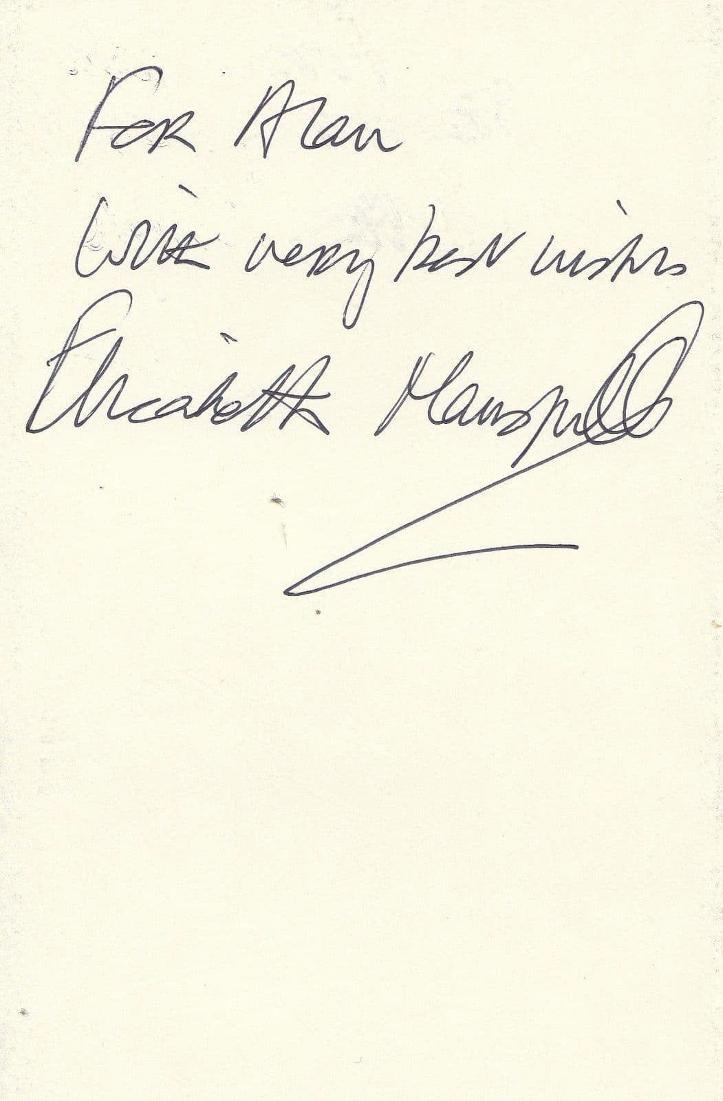 Marie Lloyd Musical Elizabeth Mansfield Hand Signed & Message Theatre Flyer