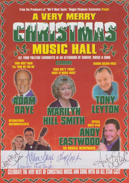 Marilyn Hill Smith Tony Leyton BBC Radio Adam Daye Hand Signed Theatre Flyer
