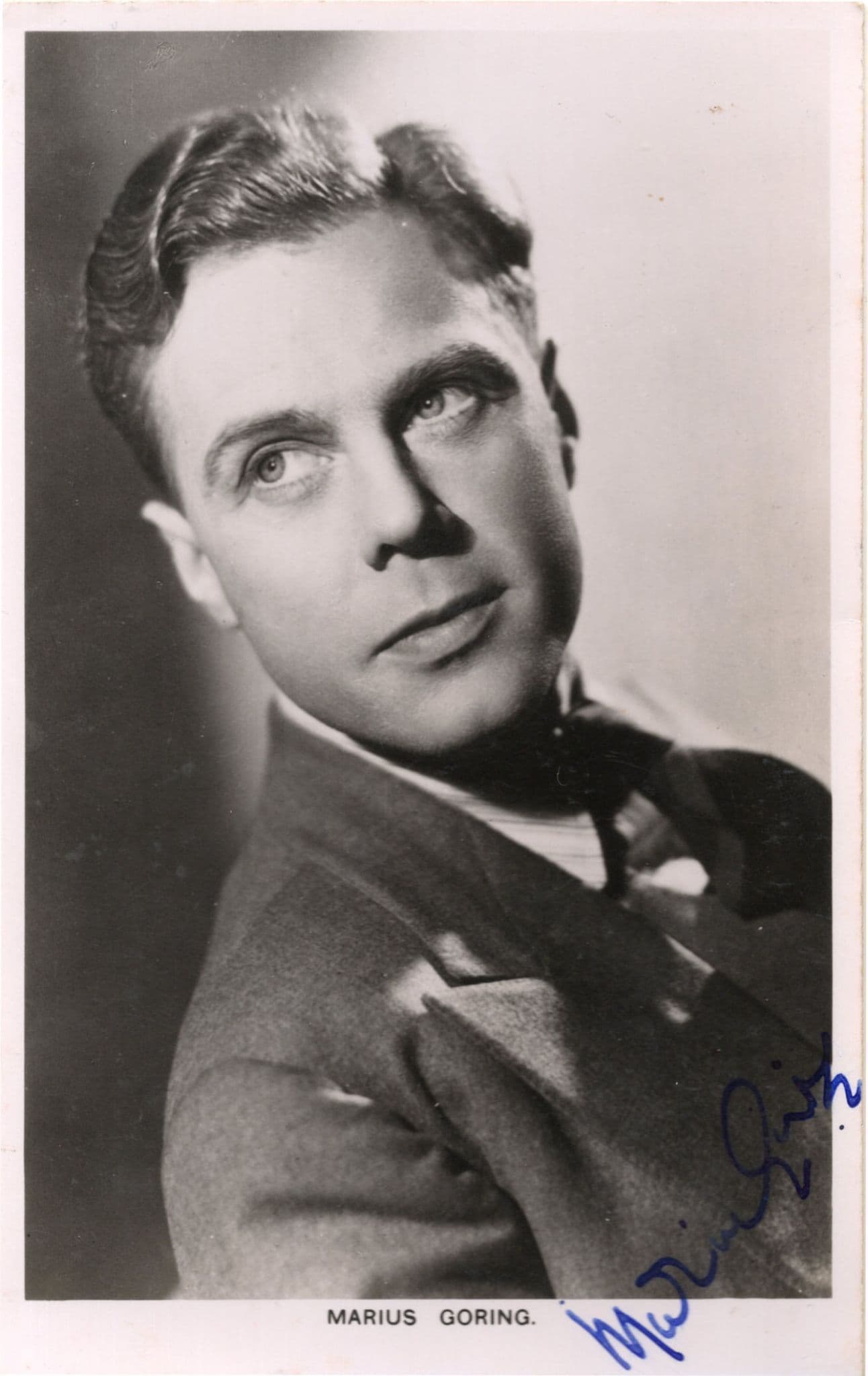 Marius Goring OBE The Red Shoes Expert Historic Actor Antique Hand Signed Photo