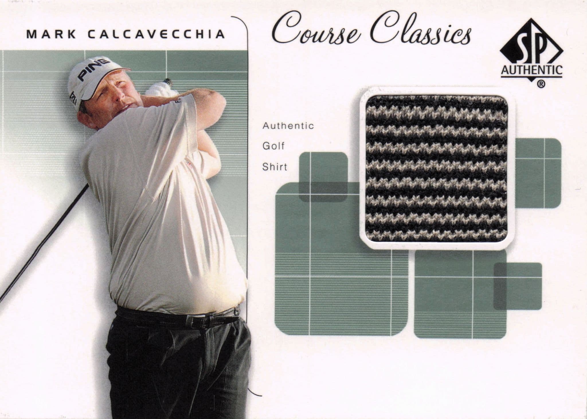 Mark Calcavecchia Course Classics 2002 Authentic Worn PGA Tour Golf Shirt Card