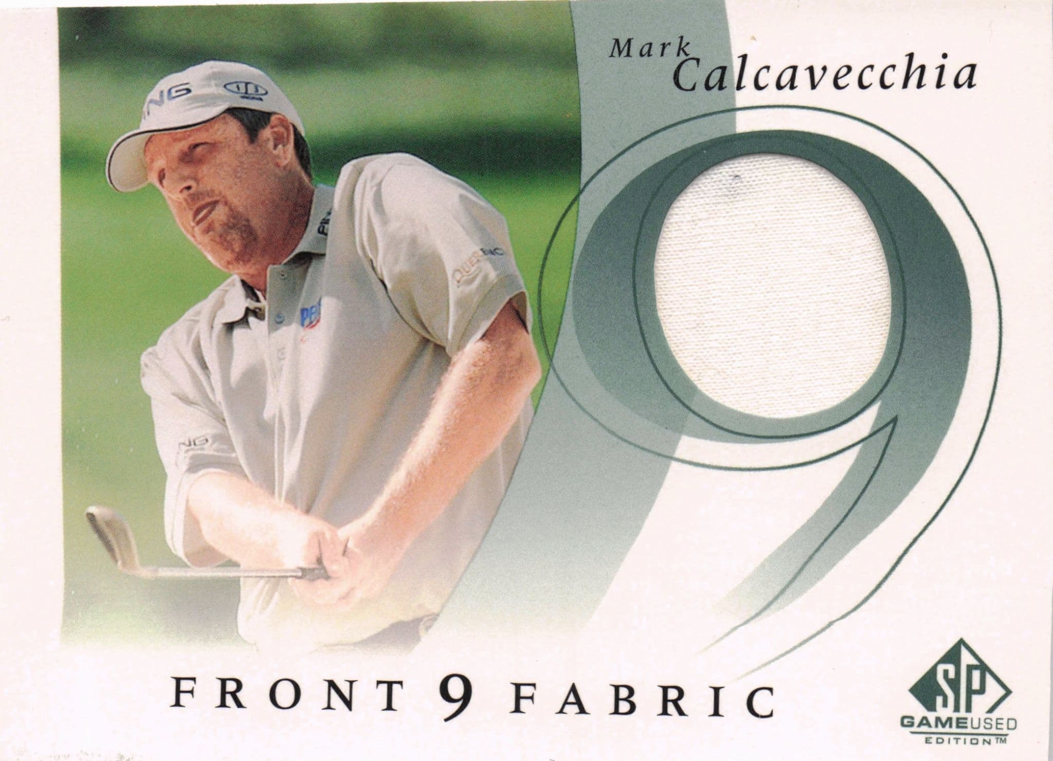 Mark Calcavecchia Front 9 Fabric 2002 Upper Deck Authentic Shirt Card