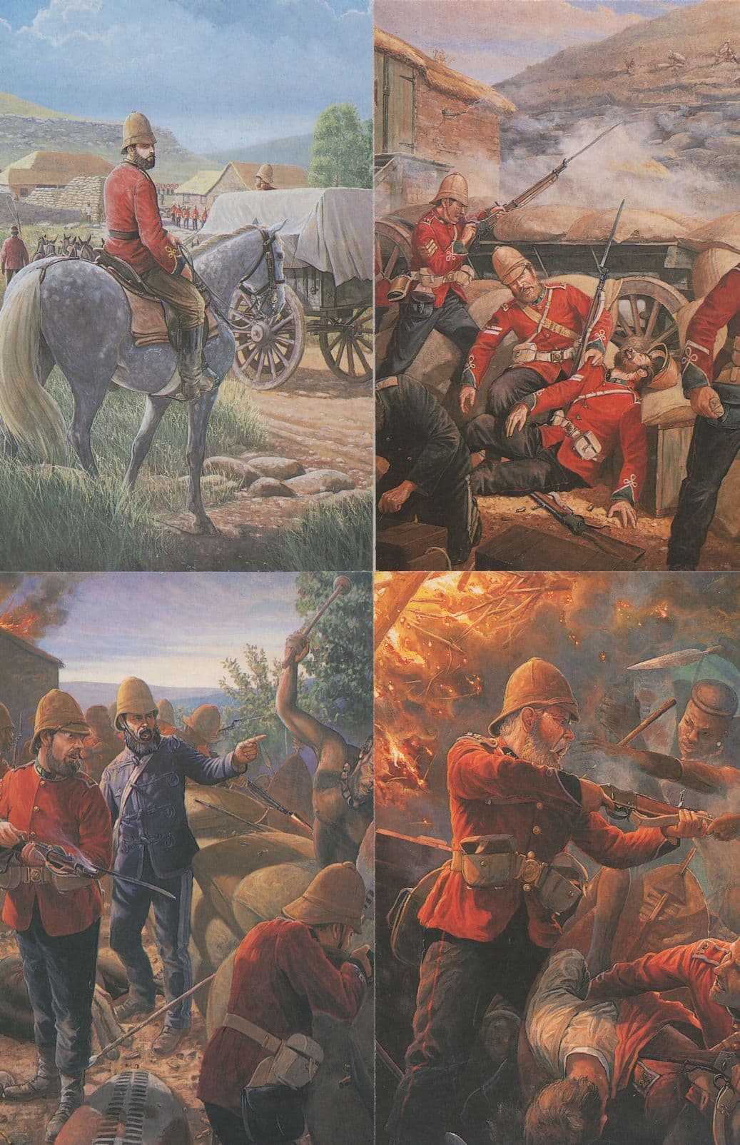 Mark Chums The Battle Of Waterloo 4x Military Painting Postcard s