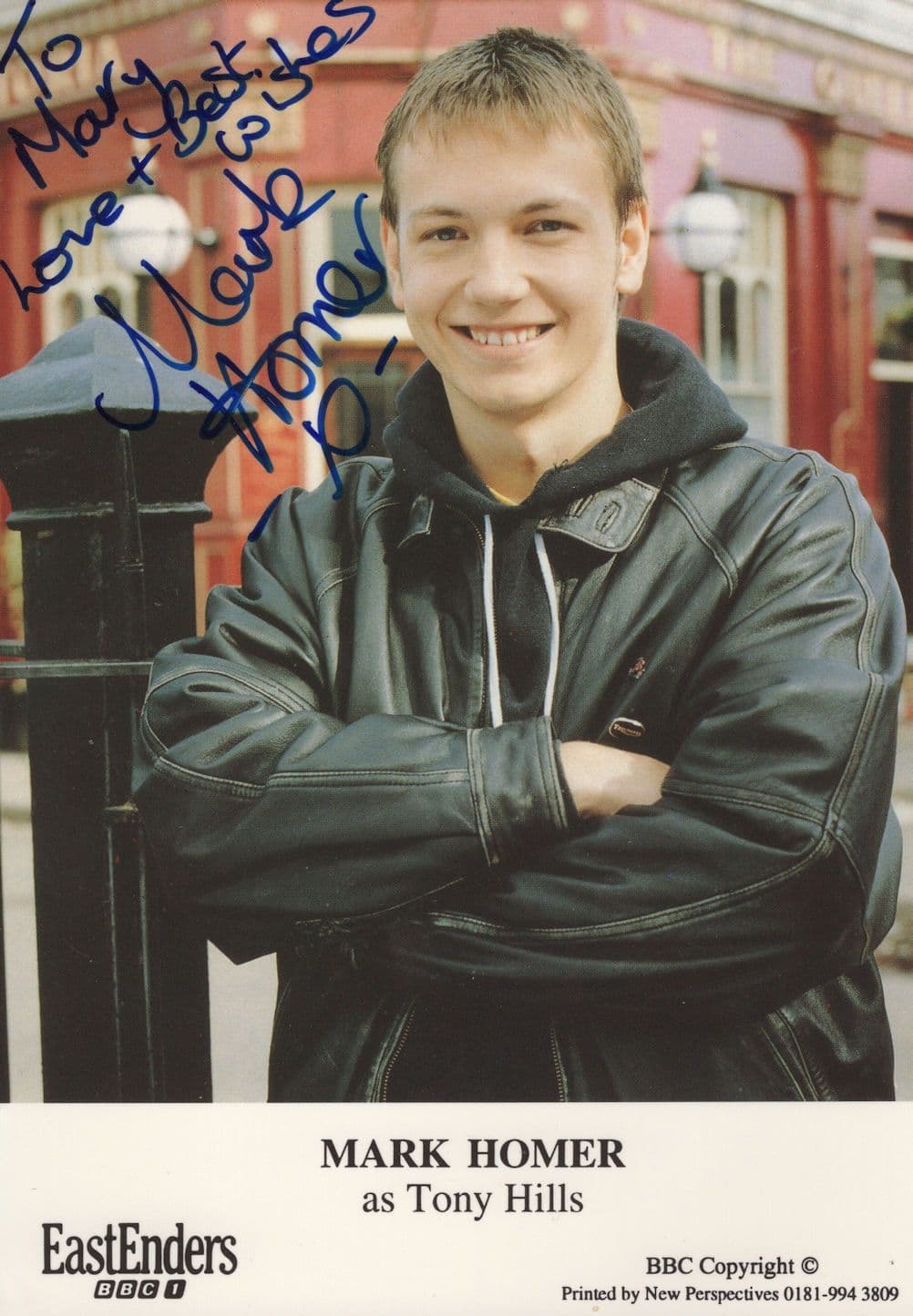 Mark Homer Eastenders Hand Signed Cast Card Some Faults
