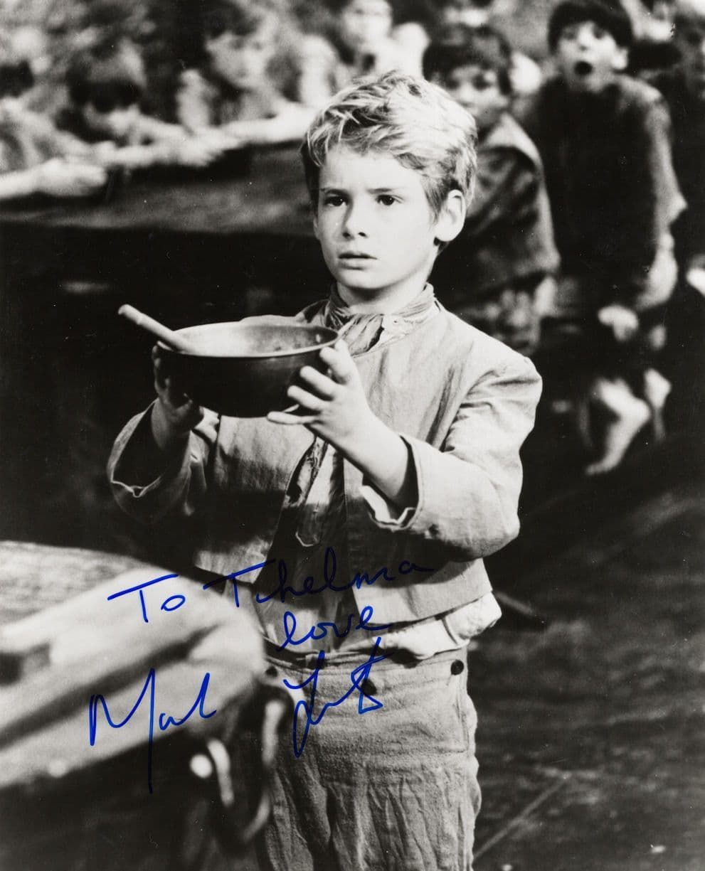 Mark Lester in Oliver Giant 10x8 Hand Signed Photo