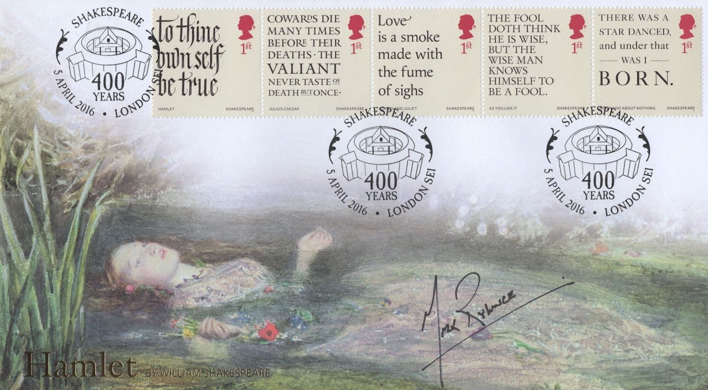 Mark Rylance Hand Signed Shakespeare Hamlet RARE Ltd 200 Autograph FDC