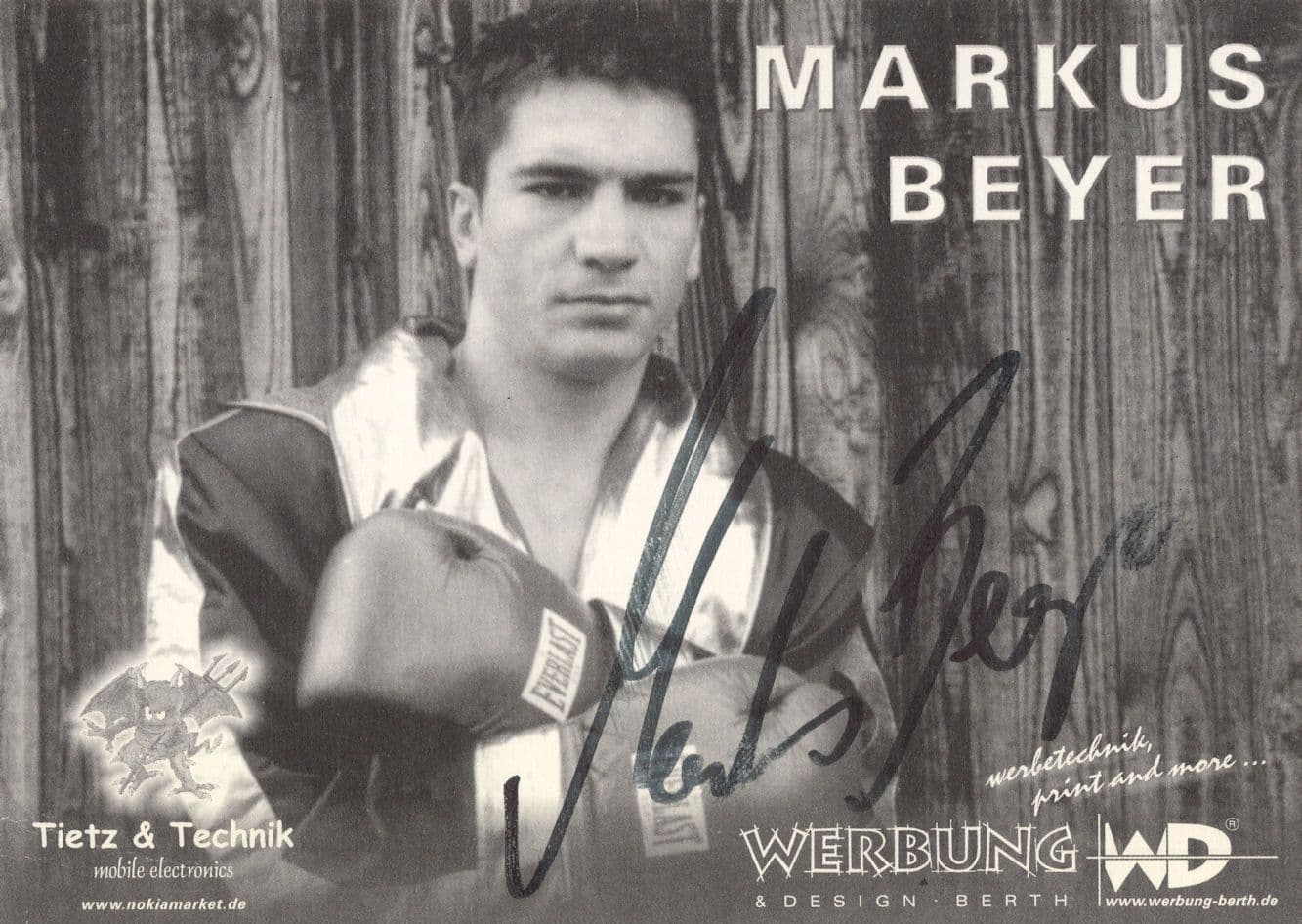 Markus Beyer German Olympic Boxer Hand Signed Photo