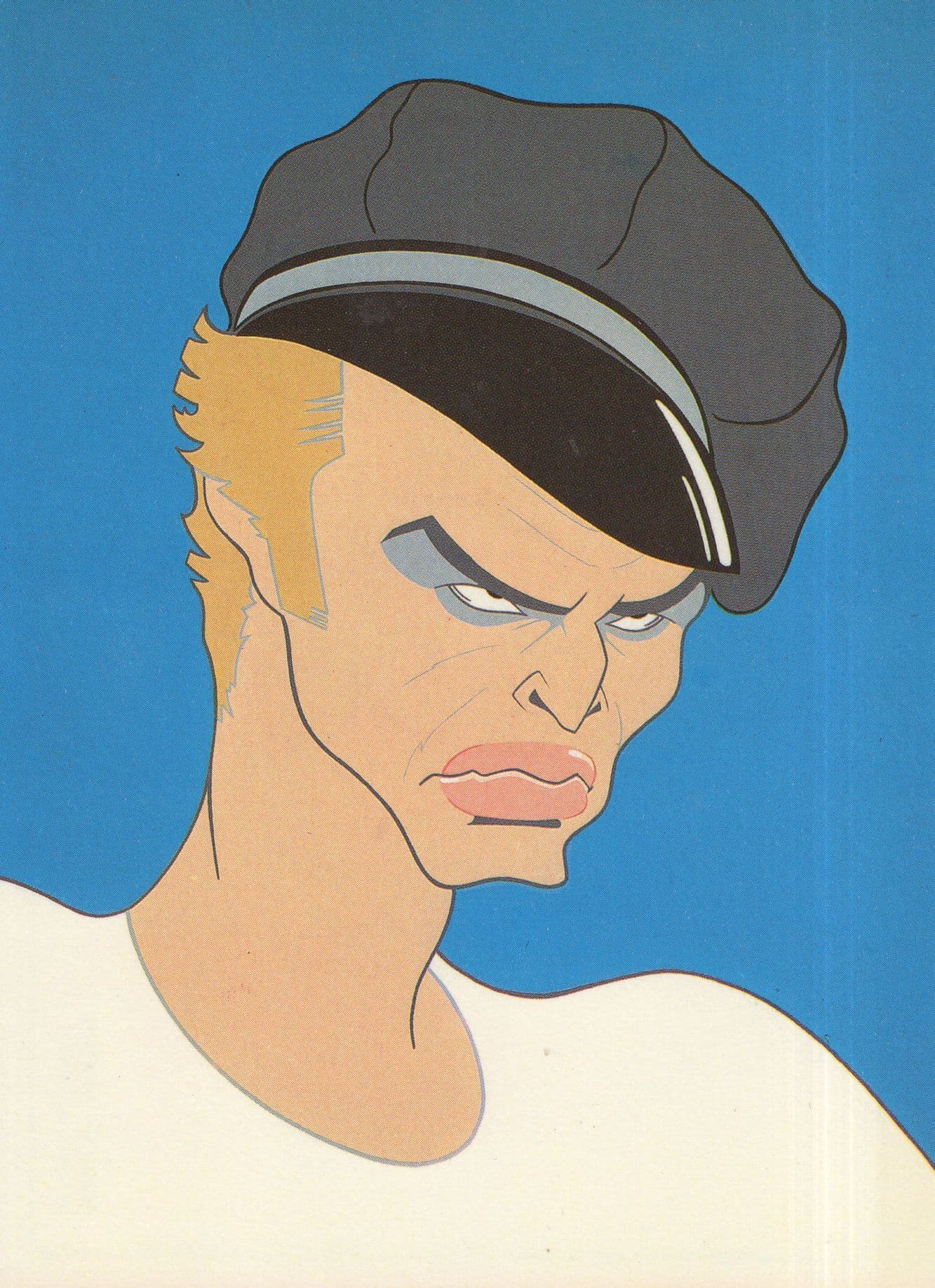 Marlon Brando Caricature Art Painting Film Star Comic Postcard
