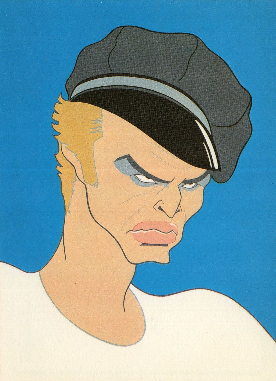 Marlon Brando Movie Rare Caricature Artist Painting Postcard