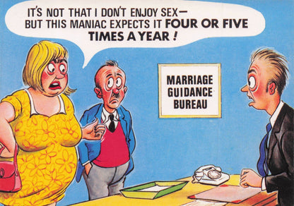 Marriage Guidance Advisor Bureau Sex All Day Bamforths Comic Postcard