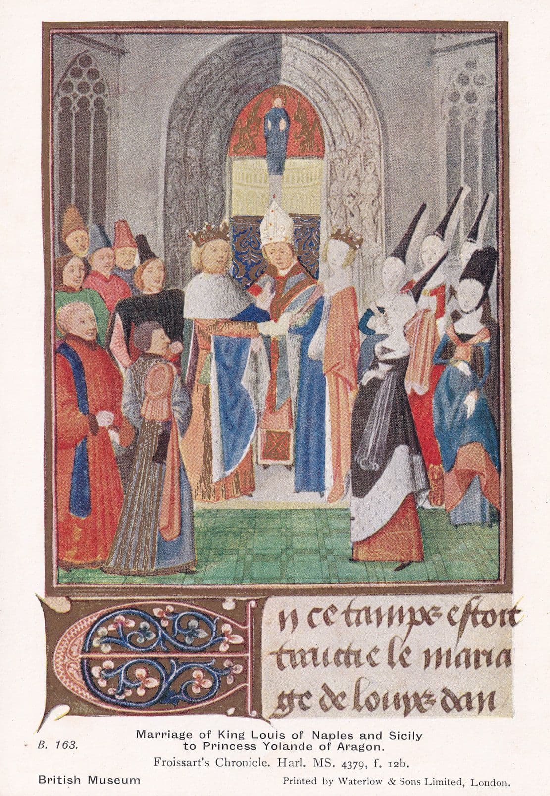 Marriage Of King Louis Of Naples & Sicily Antique Postcard