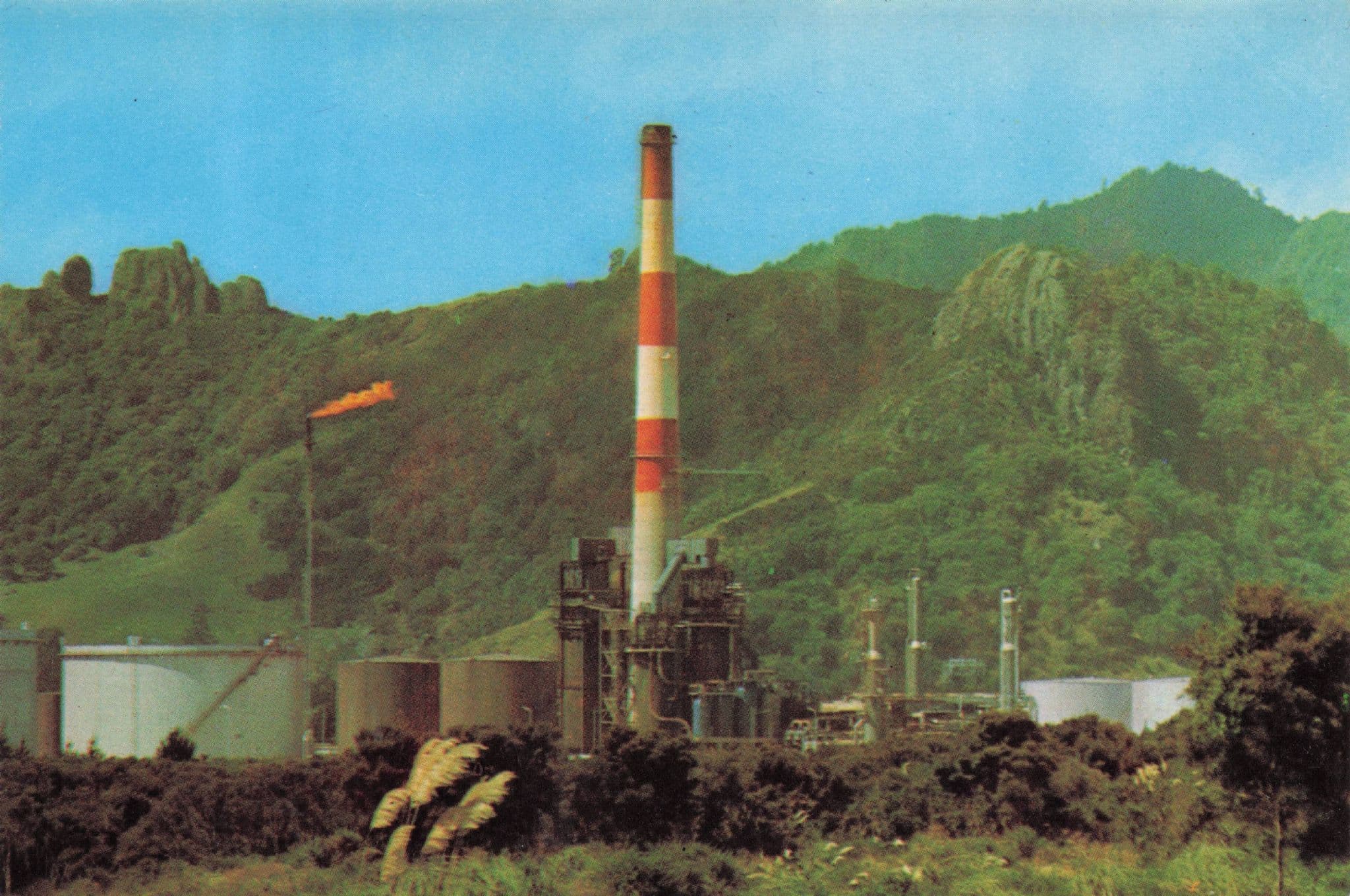 Marsden Point Oil Refinery Northland NZ New Zealand Postcard