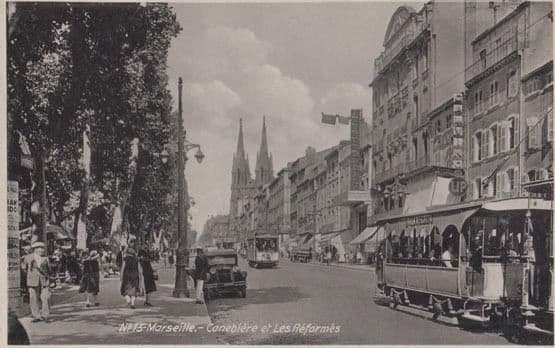Marseille Regatta Bus French Real Photo Postcard