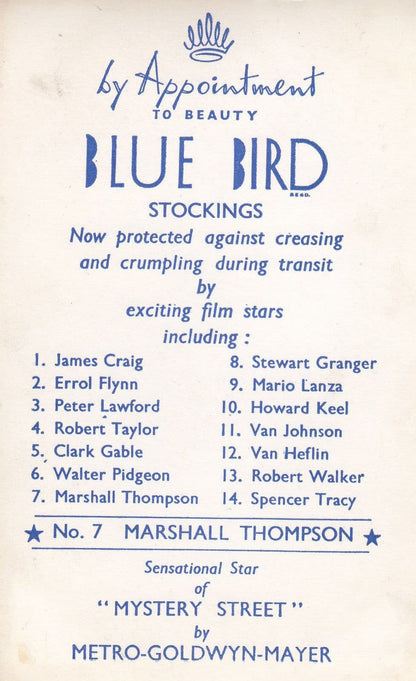 Marshall Thompson Blue Bird Stockings Antique MGM Photo