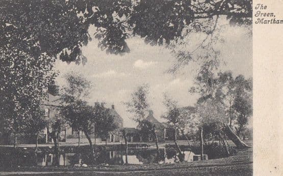 Martham The Green Antique Norfolk Postcard