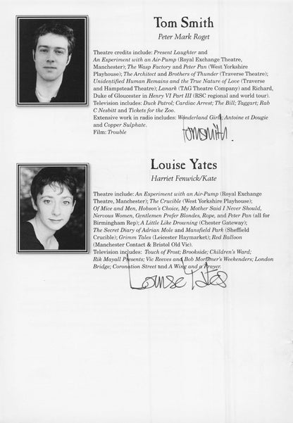 Martin Ledwith Heartbeat Holby City 4x Hand Signed Theatre Page