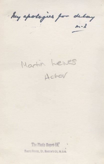 Martin Lewis Emergency Ward 10 Blithe Spirit WW2 BBC Hand Signed Photo