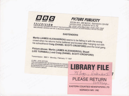 Martin & School Bully Gang Eastenders 1997 BBC TV Press Photo