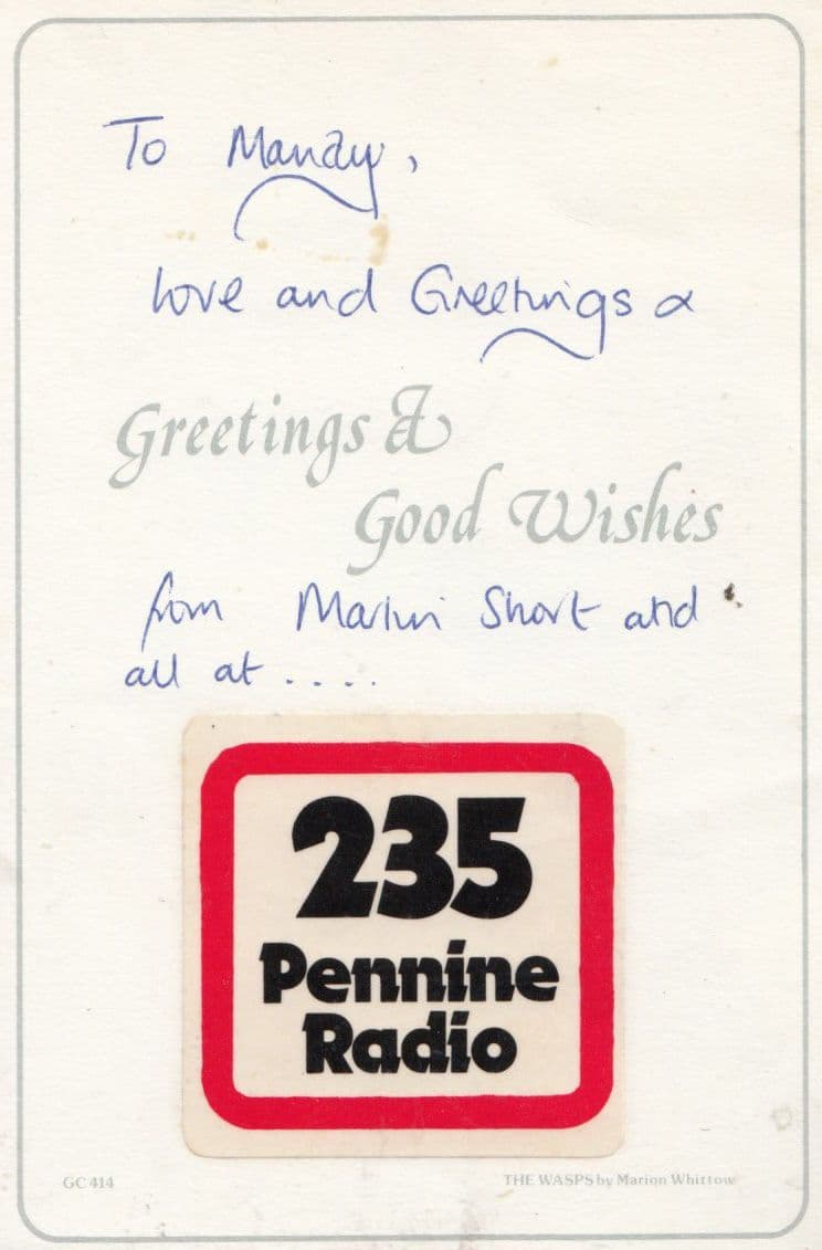 Martin Short Bradford Pennine Radio Hand Signed Ephemera