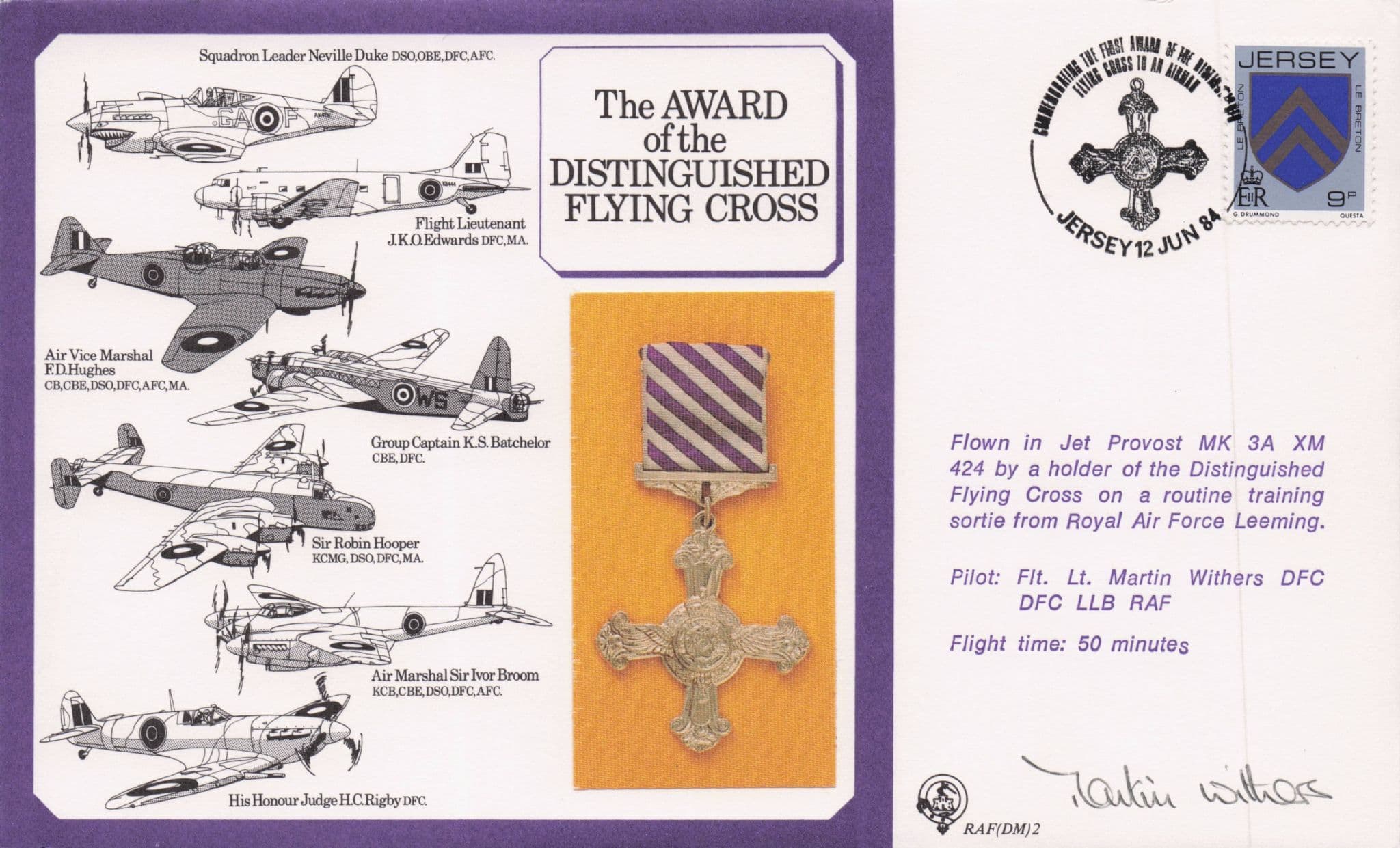 Martin Withers Award Of The Distinguished Cross Falklands War Hand Signed FDC
