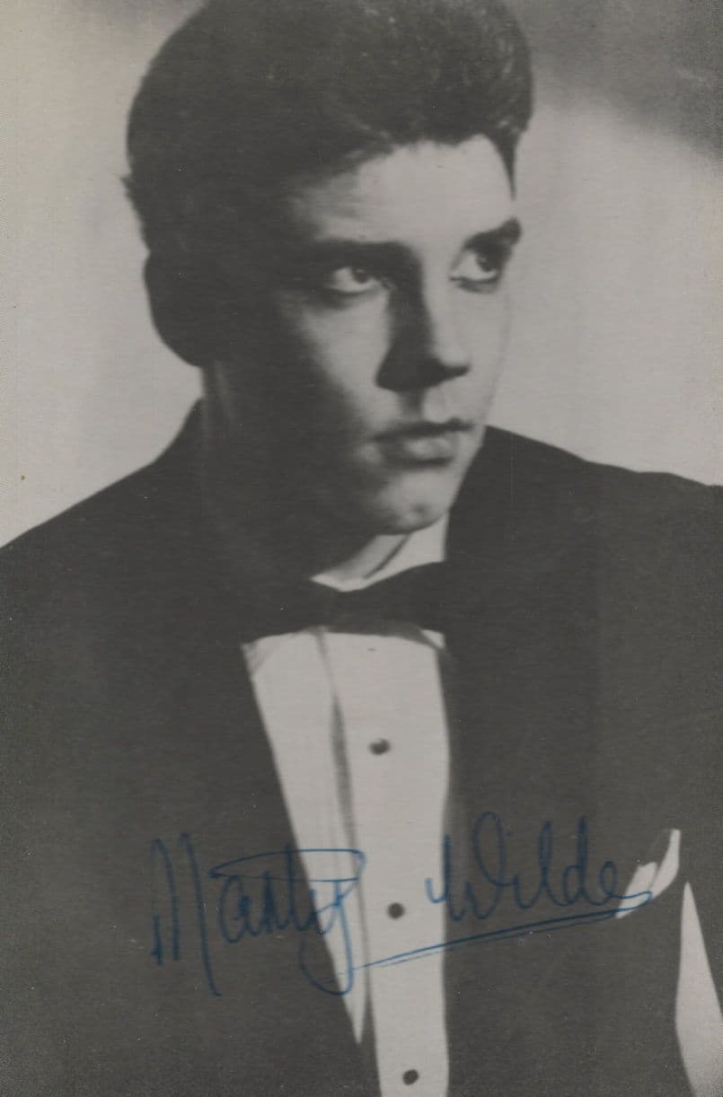 Marty Wilde Celebrity Autograph Series Old Photo Postcard