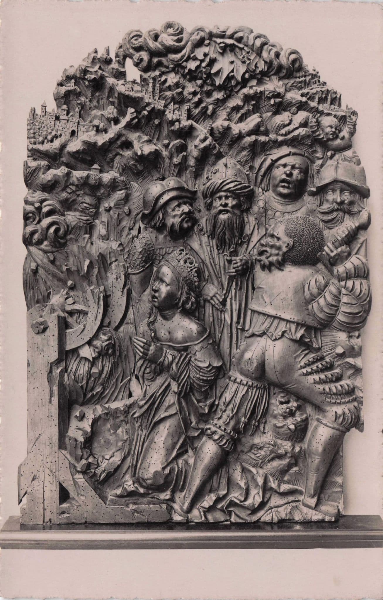 Martyre De St Catherine Sion Musee De Valere French Sculpture Postcard