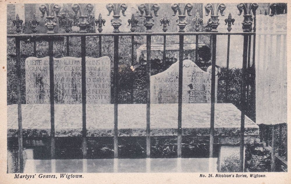 Martyrs Graves Wigtown Scottish Antique Postcard