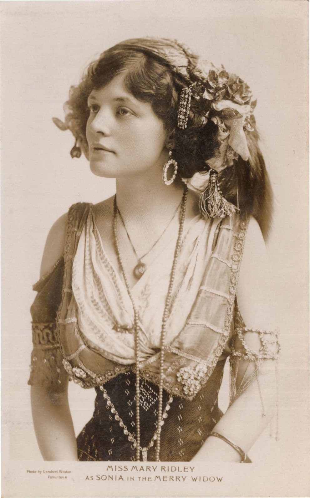 Mary Ridley Jarrow Newcastle Opera Singer Merry Widow Old Postcard
