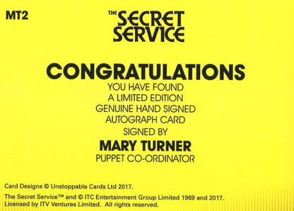 Mary Turner Gerry Anderson's Secret Service Rare Hand Signed Photo Card