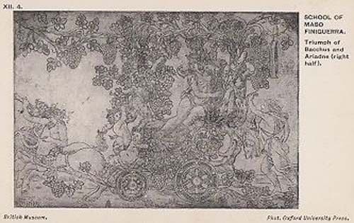 Maso Finugeurra Triumph Of Bacchus and Ariadne Mural Museum Statue Rare Postcard