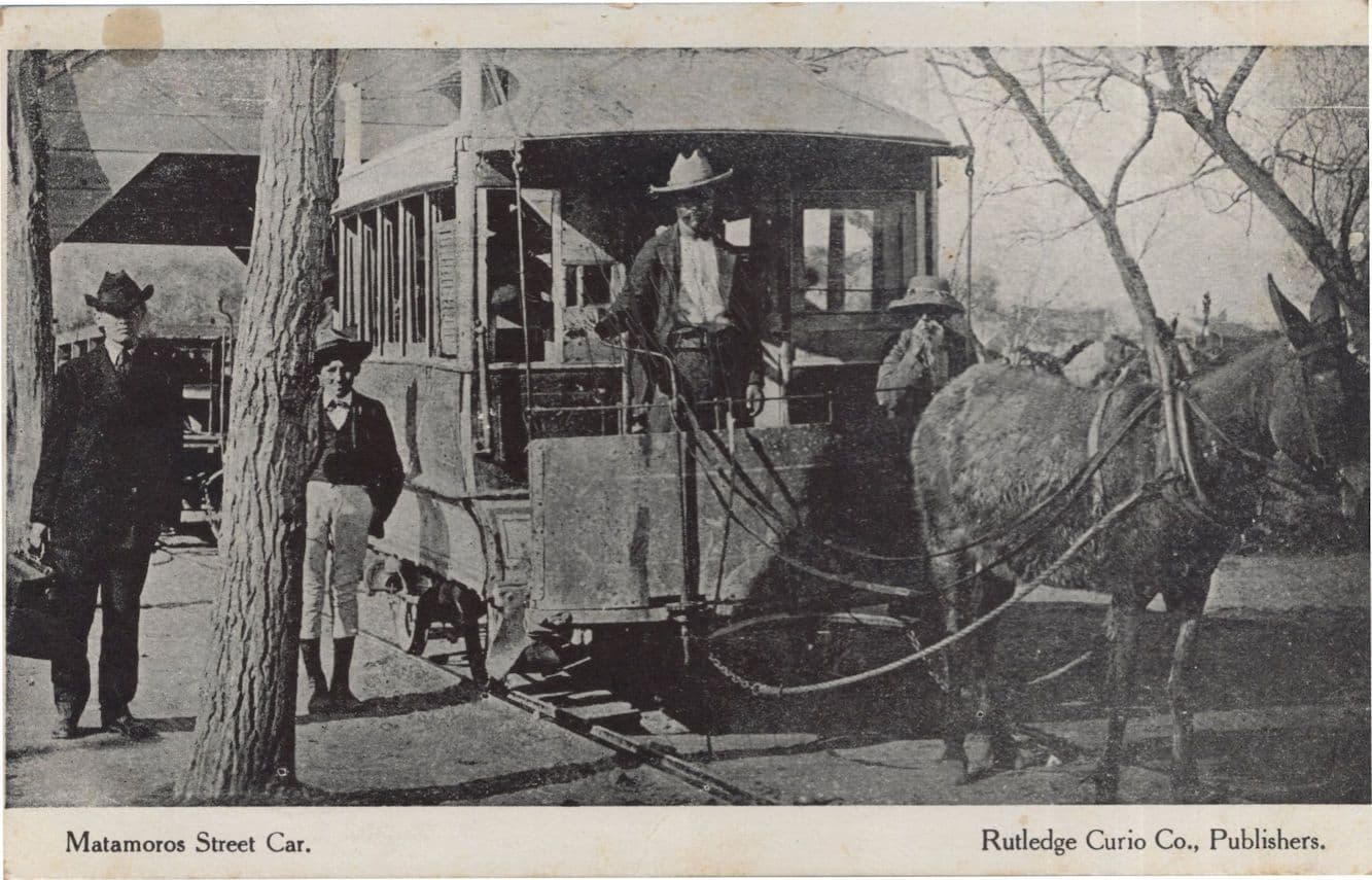 Matamoros Street Car Transport Mexico Old Postcard