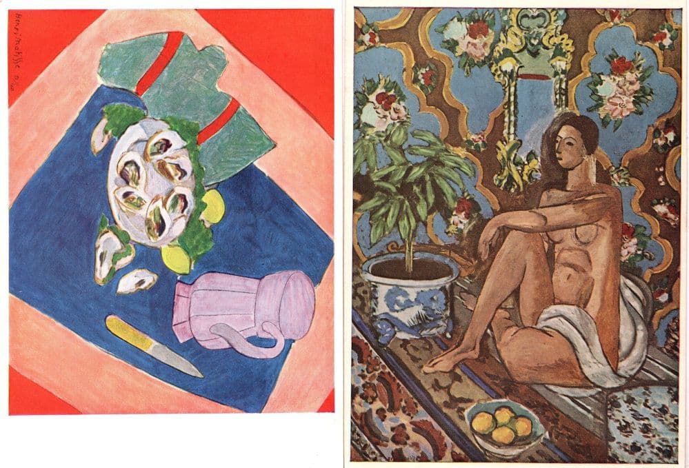 Matisse Still Life Figure Decorative 2x Painting Postcard s