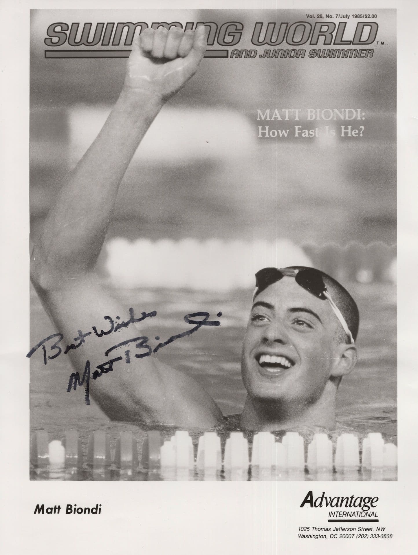 Matt Biondi Olympics Swimming 2x Hand Signed 10x8 Photo & Autographed Letter