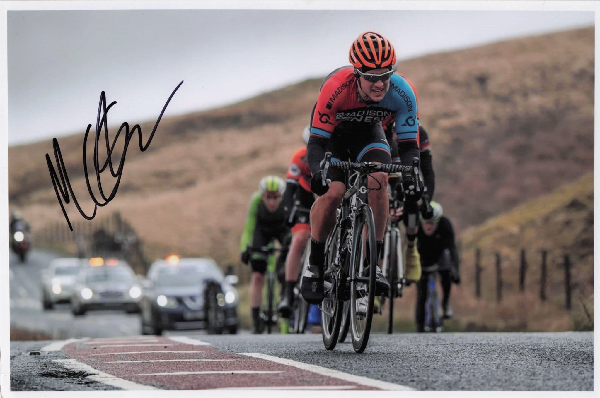 Matt Cronshaw UK Cyclist Cycling Winning Race Giant 12x8 Hand Signed Photo