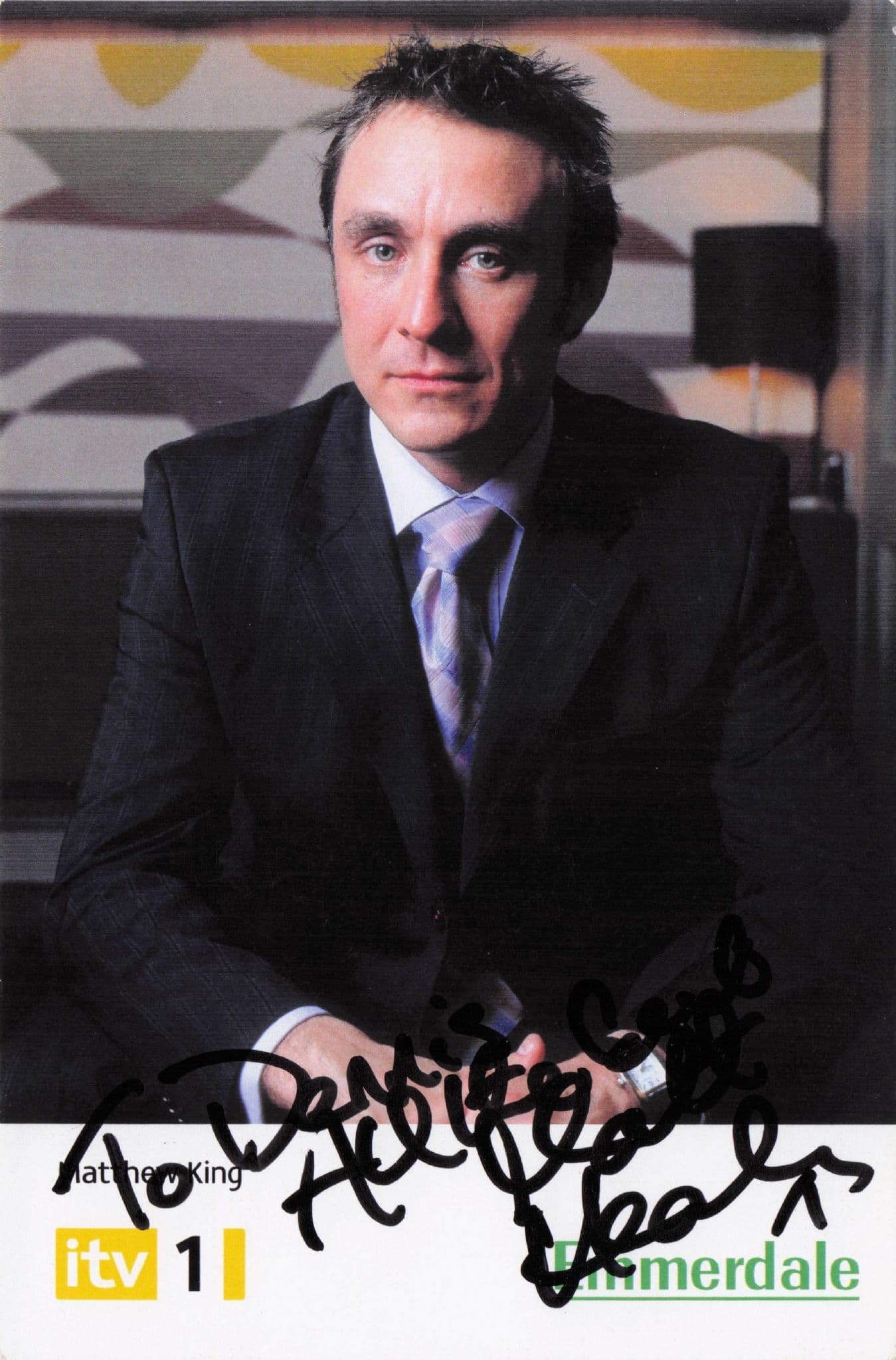 Matt Healey as Matthew King RARE ALT Emmerdale Hand Signed Photo