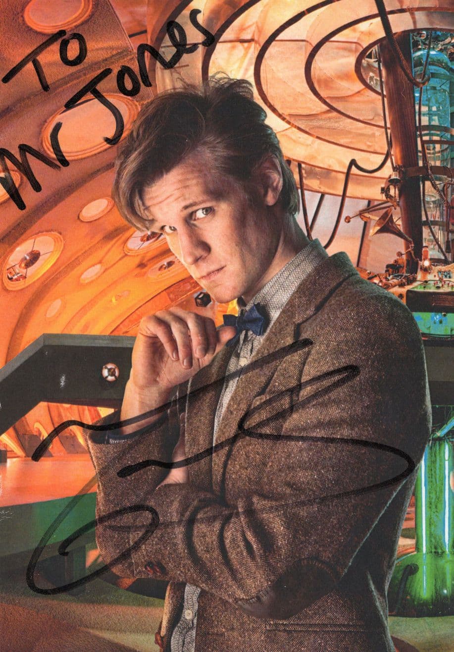 Matt Smith Dr Who Rare BBC Hand Signed Autograph Photo