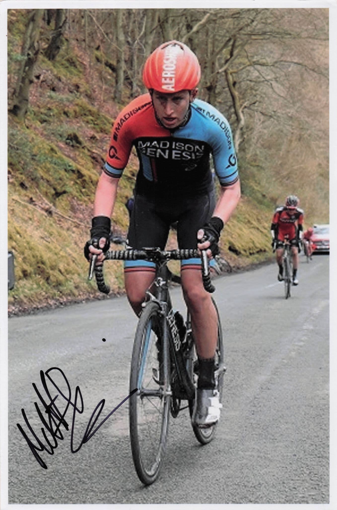Matthew Holmes English British Cyclist Cycling 12x8 Hand Signed Photo