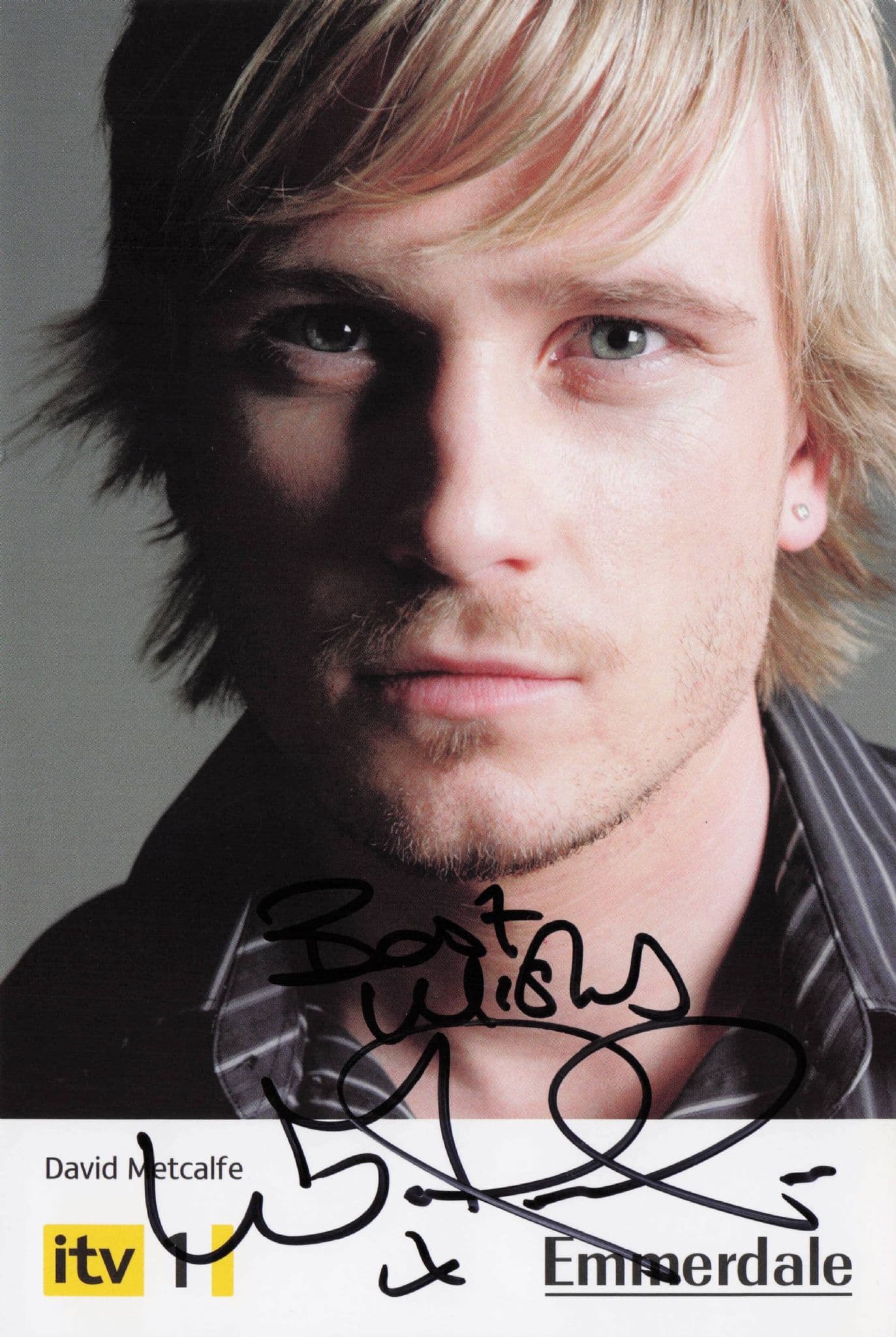 Matthew Wolfendon David Metcalf Emmerdale Hand Signed Photo