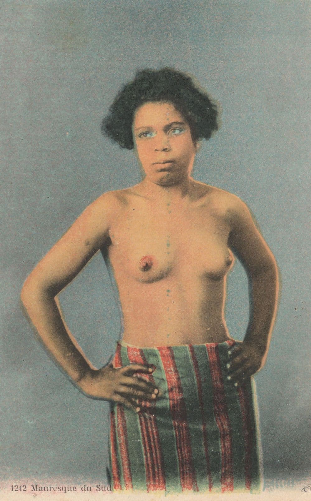 Mauresque De Sud Algeria Morocco Risque Ethnic Woman Antique Postcard