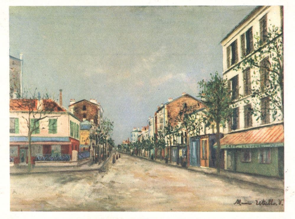 Maurice Utrillo A Street In The Suburbs French Painting Postcard