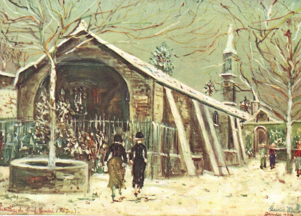 Maurice Utrillo The Hermitage Of Mont Cindre French Painting Postcard