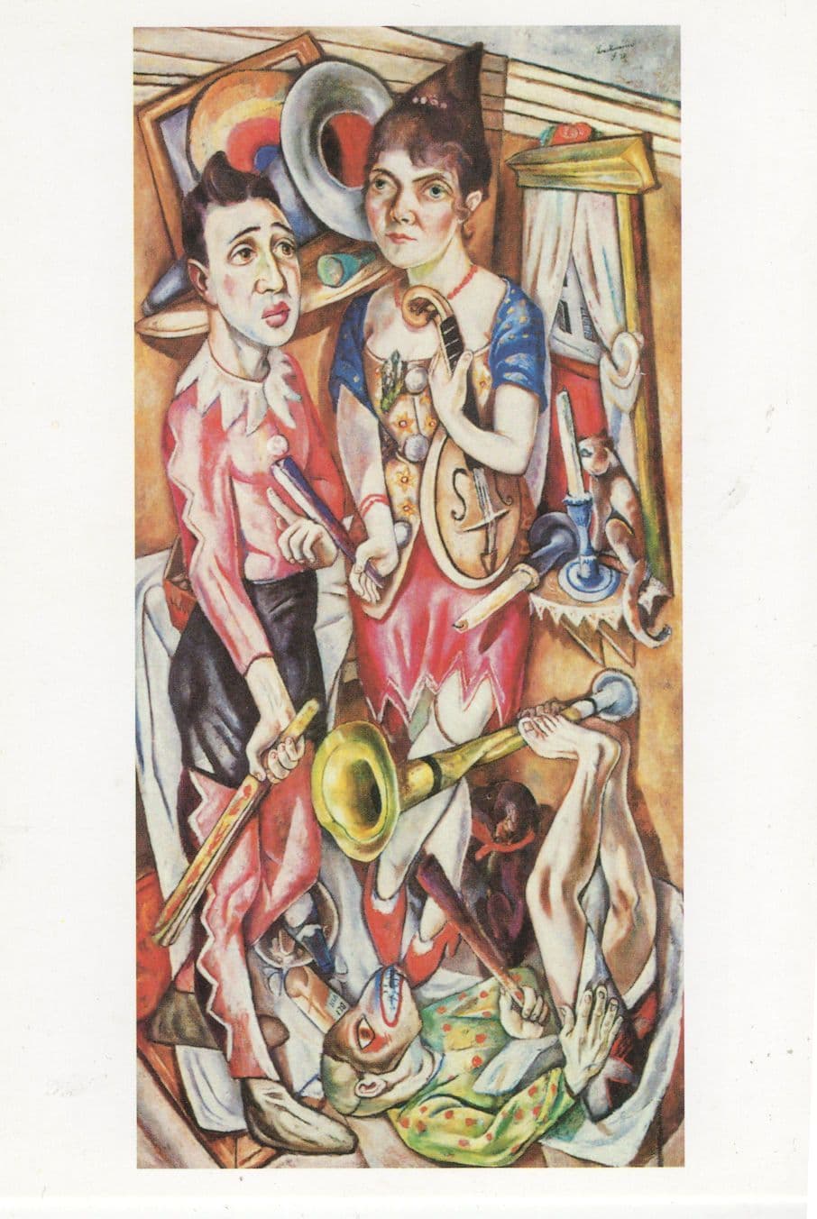 Max Beckmann Carnival Fairground German Museum Painting Postcard