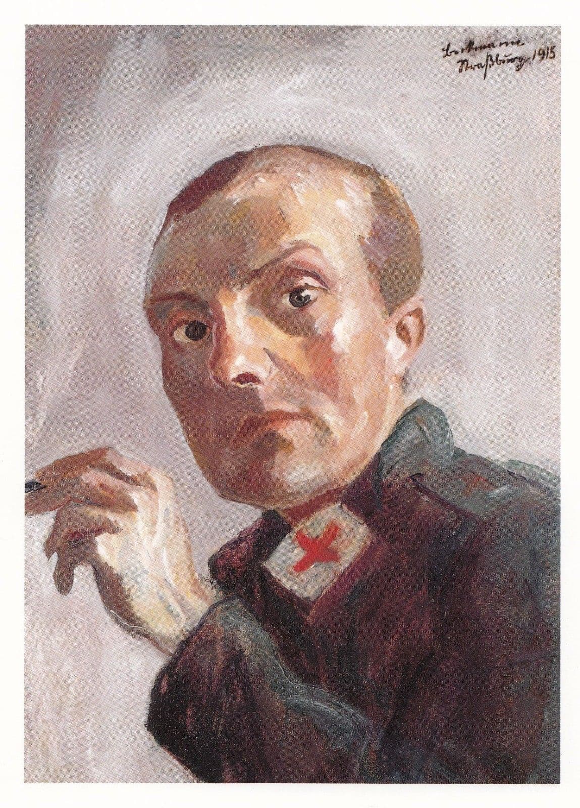 Max Beckmann Medical Orderly Nurse Avant Garde Military War Painting Postcard