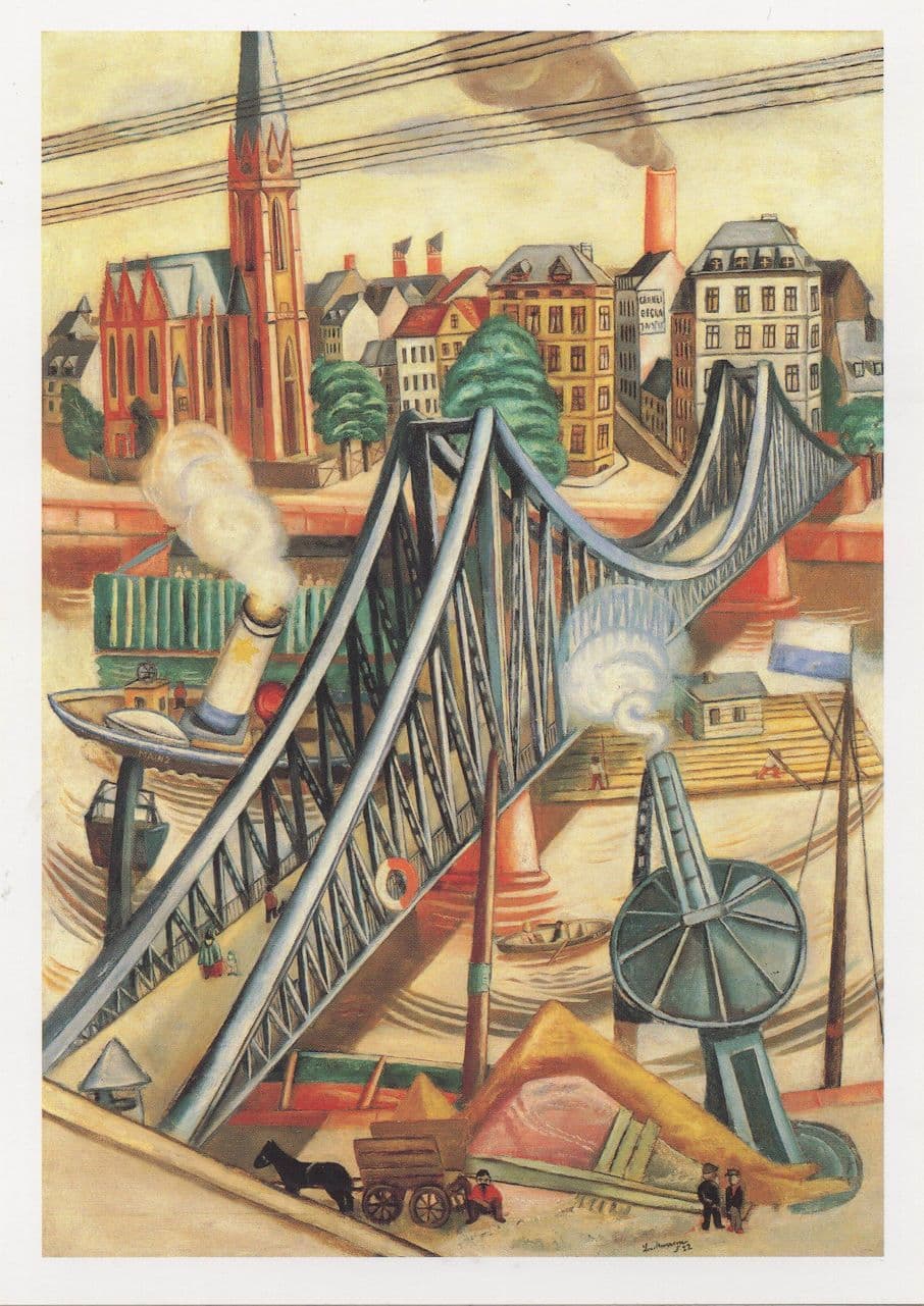 Max Beckmann The Iron Footbridge Bridge German Painting Postcard