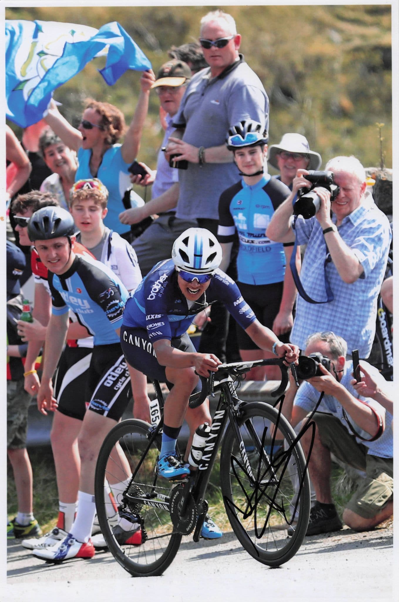 Max Stedman BG British Cycling Tour De Yorkshire 12x8 Hand Signed Photo