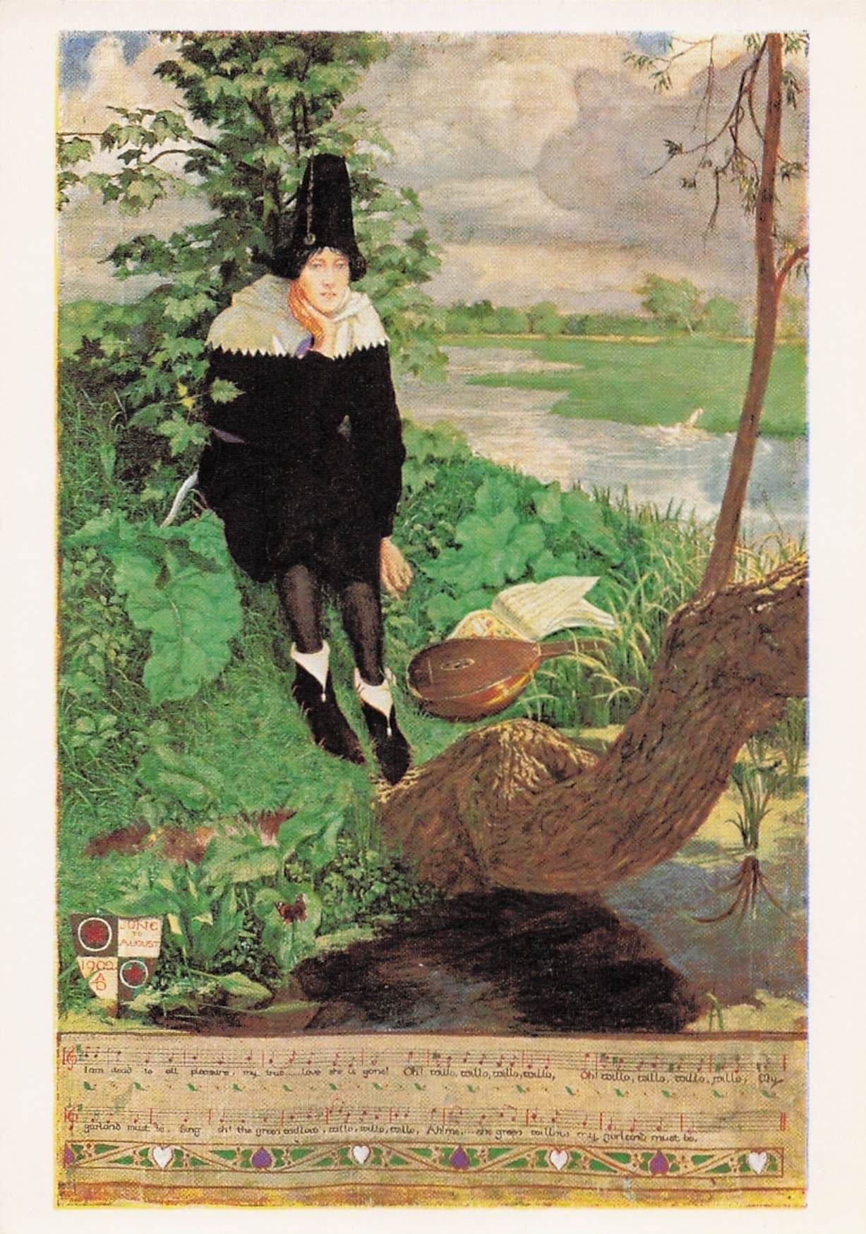 Maxwell Armfield Oh Willo Willo Willo ! Rare Music Painting Postcard